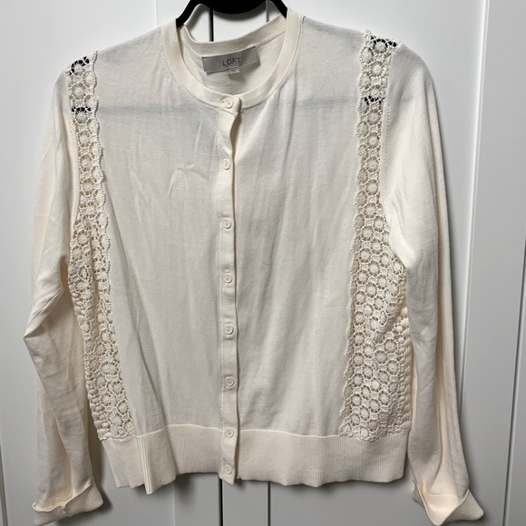 Cream Loft cardigan size L - Picture 1 of 3